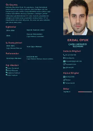 Çağrı Merkezi cv indir